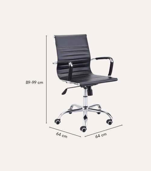 Silla de Oficina Lucy Giratoria de Polipiel