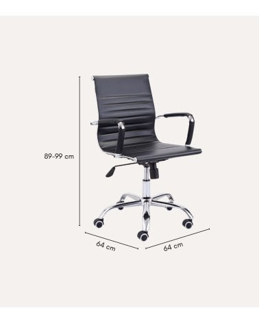 Silla de Oficina Lucy Giratoria de Polipiel