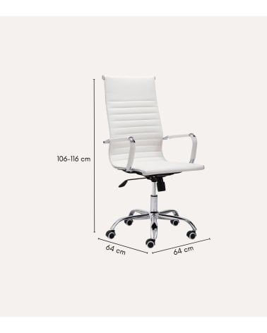 Silla de Oficina Letter Giratoria Alta de Polipie