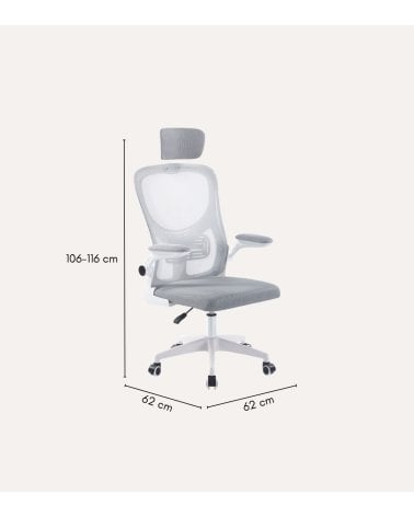 Silla de Oficina Aero Giratoria con Reposacabezas y Red Transpirable