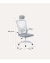 Silla de Oficina Aero Giratoria con Reposacabezas y Red Transpirable