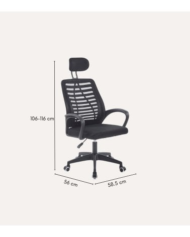 Silla de Oficina Kneck Giratoria con Reposacabezas y Red Transpirable