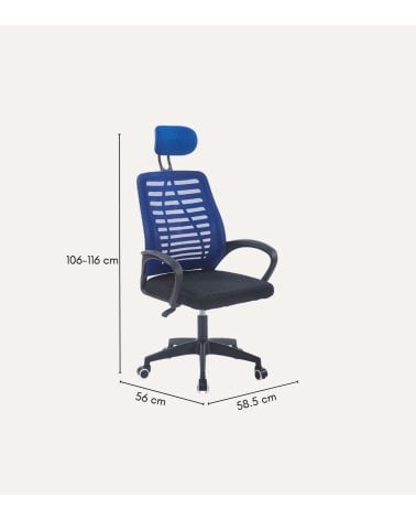 Silla de Oficina Kneck Giratoria con Reposacabezas y Red Transpirable