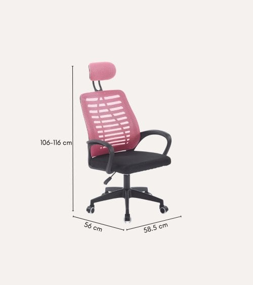 Silla de Oficina Kneck Giratoria con Reposacabezas y Red Transpirable