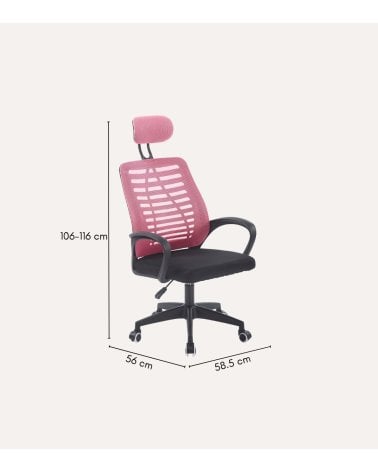 Silla de Oficina Kneck Giratoria con Reposacabezas y Red Transpirable