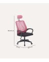 Silla de Oficina Kneck Giratoria con Reposacabezas y Red Transpirable