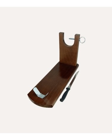 Jamonero Premium con Cuchillo de Madera y Acero Inoxidable