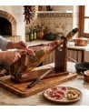 Jamonero Premium con Cuchillo de Madera y Acero Inoxidable