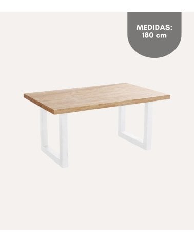 Mesa de Comedor Loft fija Rectangular de Madera de Roble