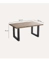 Mesa de Comedor Loft fija Rectangular de Madera de Roble