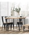 Mesa de Comedor Natural Extensible de Madera de Roble