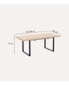 Mesa de Comedor Natural Extensible de Madera de Roble