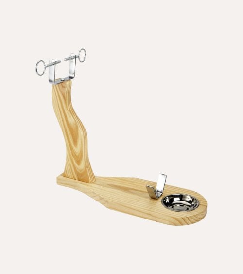 Jamonero con Recogedor de Grasa de Madera y Metal
