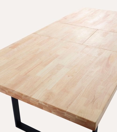 Mesa de Comedor Natural Extensible de Madera de Roble