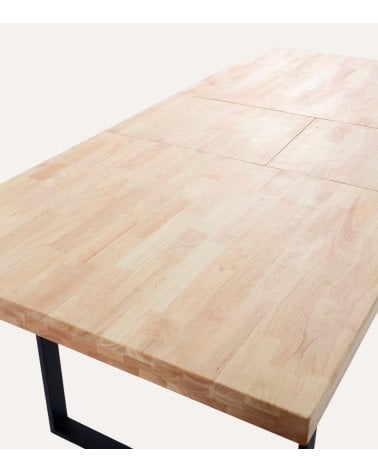 Mesa de Comedor Natural Extensible de Madera de Roble