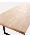 Mesa de Comedor Natural Extensible de Madera de Roble