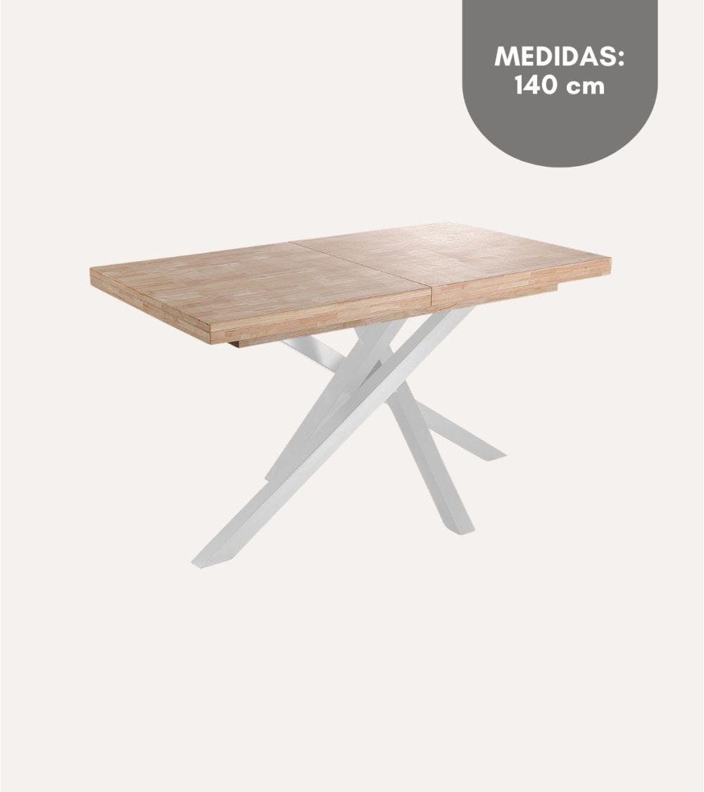 Mesa de Comedor Xena Extensible de Madera de Roble