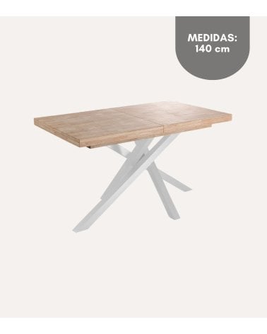 Mesa de Comedor Xena Extensible de Madera de Roble