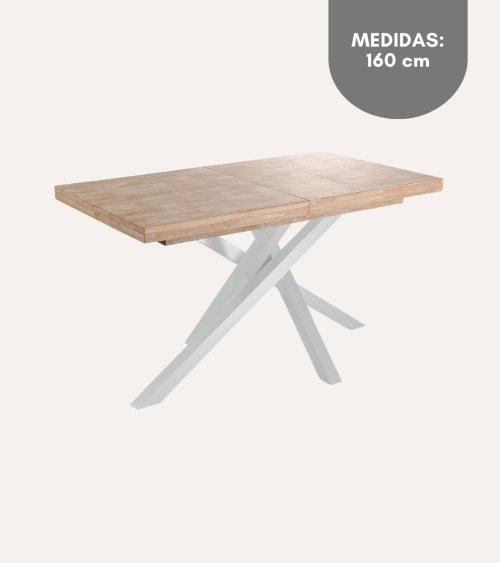 Mesa de Comedor Xena Extensible de Madera de Roble