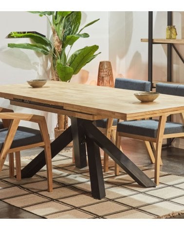 Mesa de Comedor Xena Extensible de Madera de Roble
