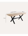Mesa de Comedor X-Loft Extensible de Madera de Roble