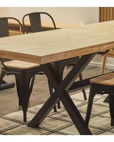 Mesa de Comedor X-Loft Extensible de Madera de Roble