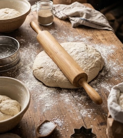 Rodillo de Cocina para Amasar de Bambú