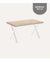 Mesa de Comedor X-Loft Fija de Madera de Roble