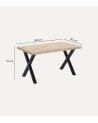 Mesa de Comedor X-Loft Fija de Madera de Roble