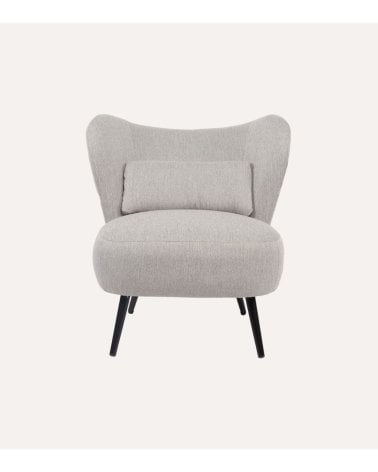 Sillón Orejero Elle con Cojín Lumbar y Patas de Metal