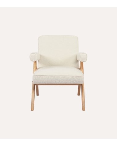 Sillón Agatha de Borreguillo y Madera Maciza