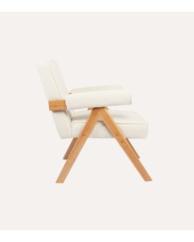 Sillón Agatha de Borreguillo y Madera Maciza