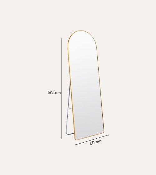 Espejo de Pie Golden con Arco Superior de Metal