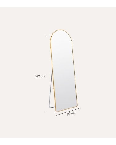 Espejo de Pie Golden con Arco Superior de Metal