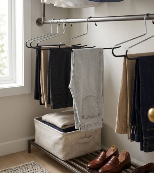 Percha para Pantalón con Mitad Abierta de Metal