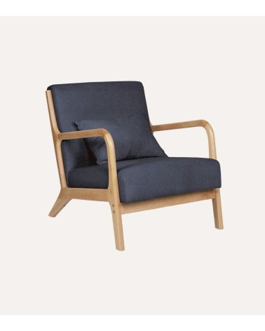 Sillón Tokio de Madera Maciza y Microfibra