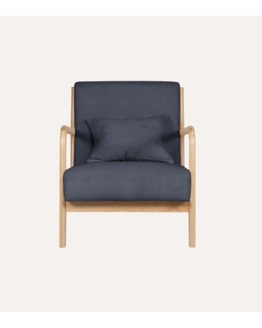 Sillón Tokio de Madera Maciza y Microfibra