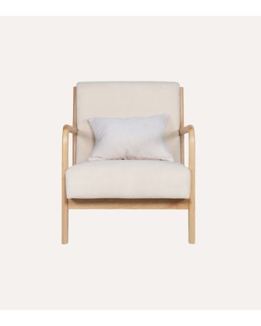 Sillón Tokio de Madera Maciza y Microfibra