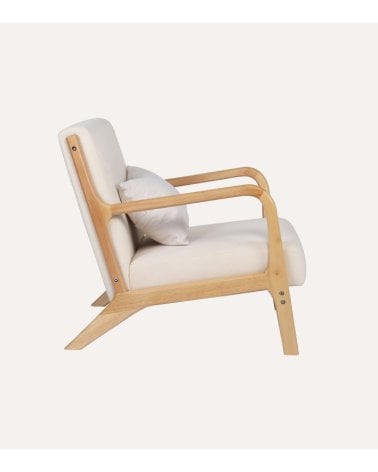 Sillón Tokio de Madera Maciza y Microfibra
