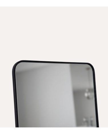 Espejo de Pie Black Rectangular de Metal