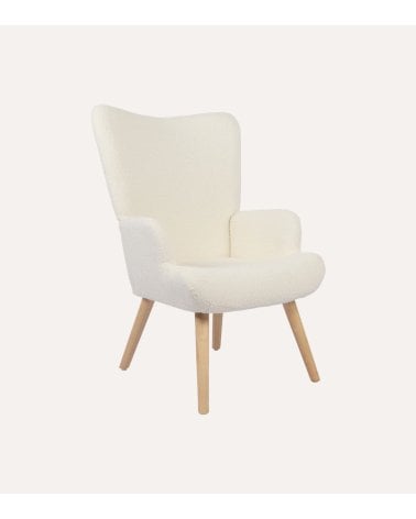 Sillón Voss de Borreguillo y Madera Maciza
