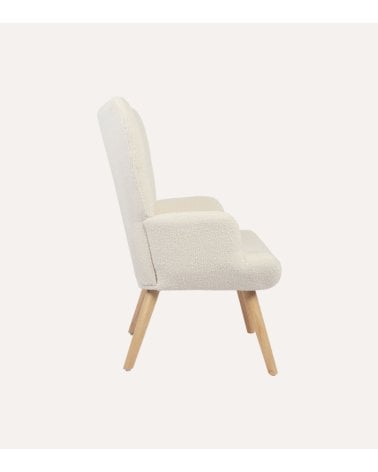 Sillón Voss de Borreguillo y Madera Maciza