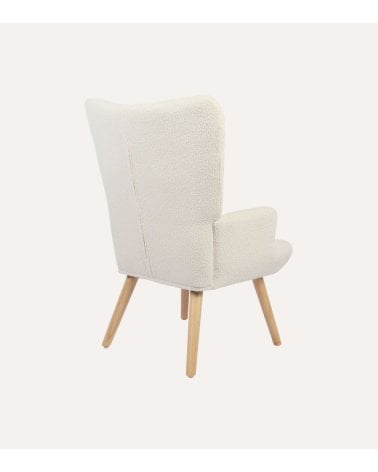 Sillón Voss de Borreguillo y Madera Maciza
