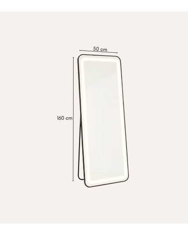 Espejo de Pie Gloss con Luz LED de Aluminio