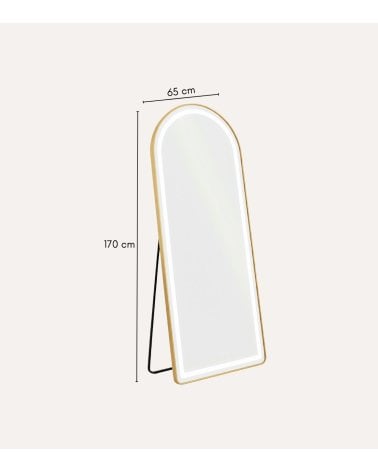 Espejo de Pie Make-Up con Luz LED de Aluminio