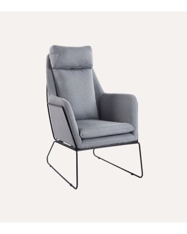 Sillón Sintra con Respaldo Alto y Estructura Metálica