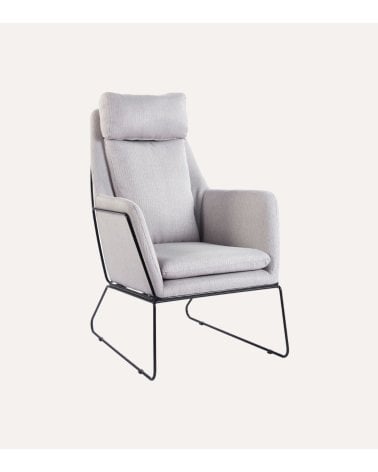 Sillón Sintra con Respaldo Alto y Estructura Metálica