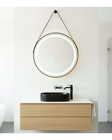 Espejo de Pared Colgante Belt con Luz LED de Alumnio