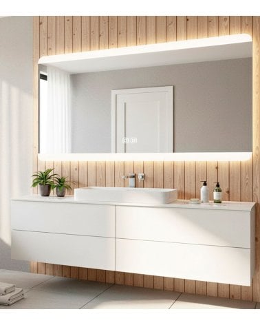 Espejo de Pared Square Rectangular con Luz LED