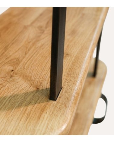 Estantería Alta Moon de Madera de Roble con Estructura Metálica